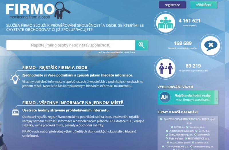 Firmo - monitoring firem a osob